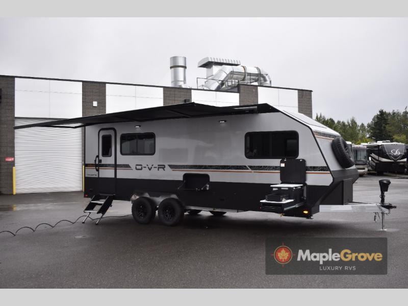 inTech RV O-V-R Navigate exterior view with the awning out